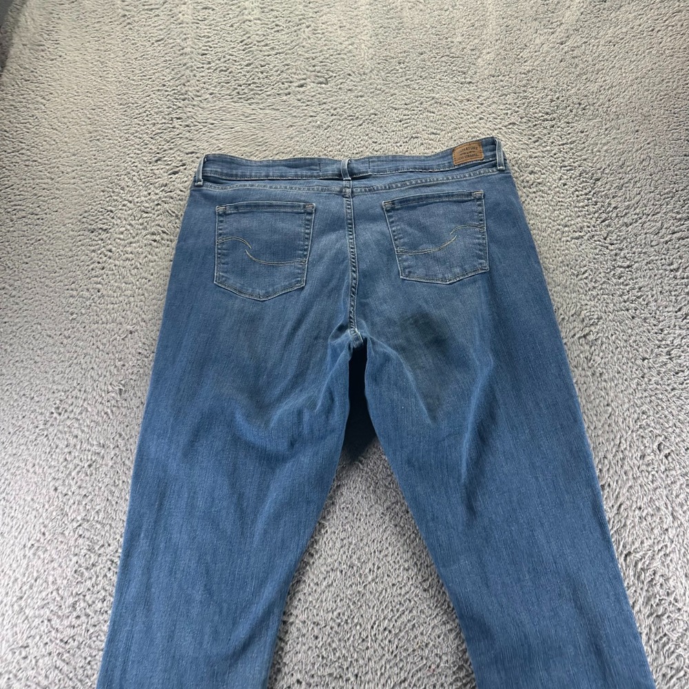 Signature by Levi Strauss Jeans Womens 20 Blue Denim Straight Slim Fit Mid-Rise - Picture 8 of 12